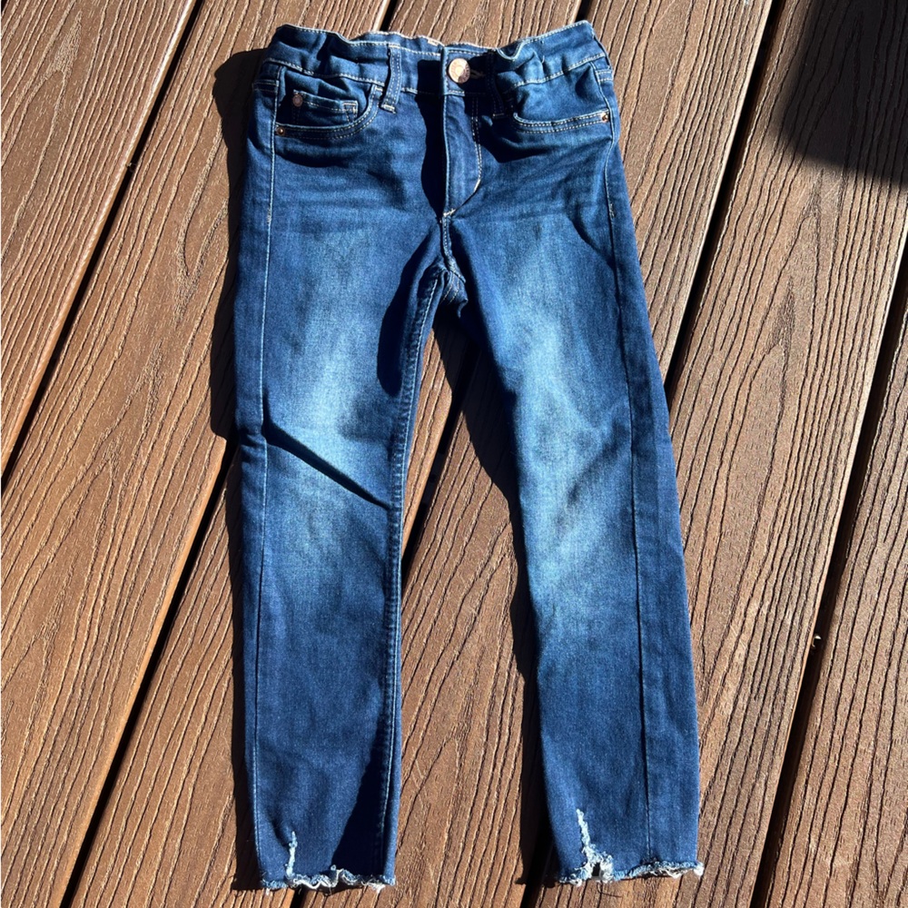 H&M girls distressed skinny jeans - size 4-5Y